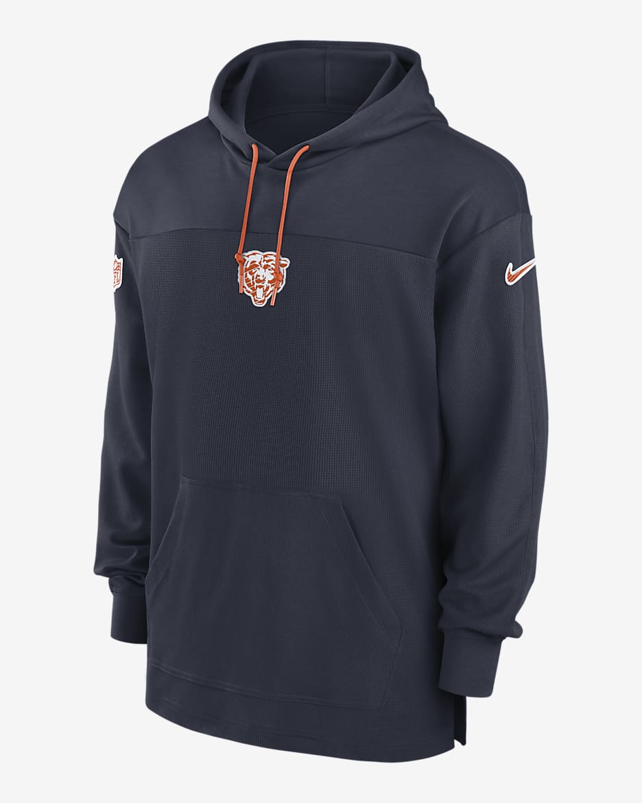 Nike Men s Chicago Bears Sideline Jersey Performance Pullover Hoodie Blue Hoodies